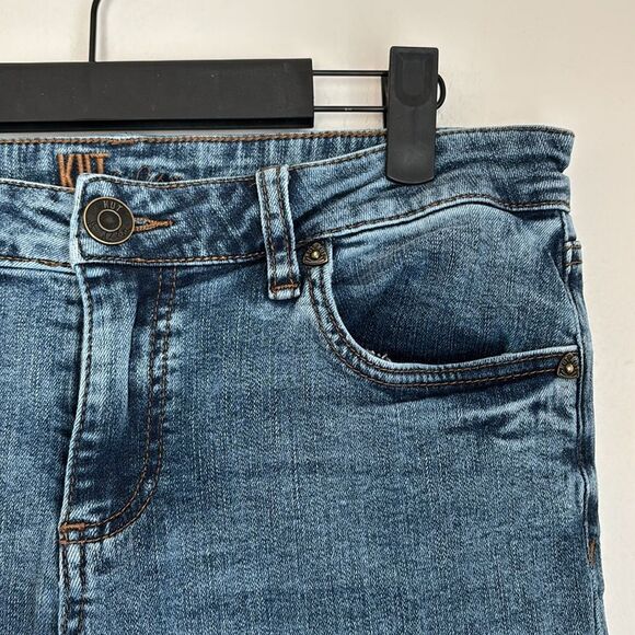 Kut from the kloth women’s Asher straight rolled cropped jeans size 8 blue EUC - Picture 5 of 12